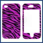 Apple Iphone 4 Zebra On Hot Pink/Black Protective Case