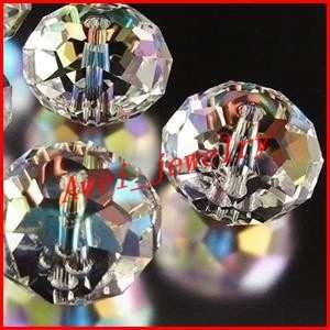 Wholesale 4   14mm Faceted Clear Swarovski Crystal Gem Loose Beads #t2