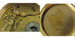 Mint 14k Gold Waltham traveller Deco Pocket Watch 1912  
