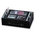 Jewelry Adviser Gifts Black Leather Valet Jewelry Case