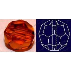  Crystal Topaz Bead Lead Color Faceted Sphere 10 mm # 1502 