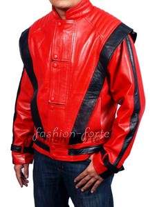 michael jackson thriller red leather jacket *XS   5XL**Sale* In Faux 