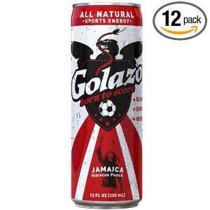 Golazo Sports Energy Drink, Jamaica Punch, 12 Ounce (Pack of 12 