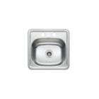 Water Creations 15 x 15 Top Mount Stainless Steel Kitchen Sink