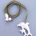 Necklaces   Tribal Bone Dophin Pendant Necklace with Adjustable 2mm 