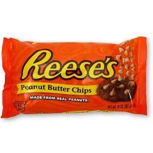 Reeses Peanut Butter Chips, 10 Ounce Bag  Grocery 