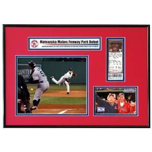  Dice K Fenway Debut Ticket Frame   Red Sox Sports 