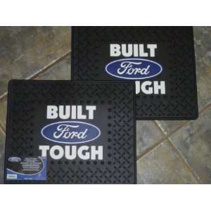  2 New Ford Built Tough Rubber Floor Mats Utility Mats 14 
