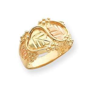  10k Tri color Black Hills Gold Fancy Leaf Ring Jewelry