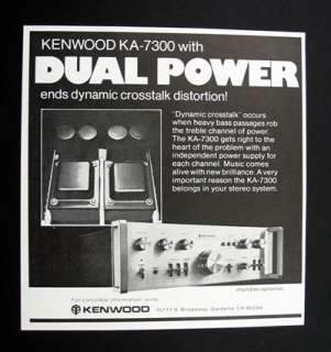 Kenwood KA 7300 Stereo Amplifier 1976 print Ad  