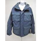   Mens Blue White Gray Stripes Insulated Hooded Coat Jacket XL $280