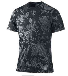 Nike Pro Combat Mens Core Camouflage Shirt Black  