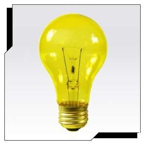  25A/TY A19 Transparent Yellow Colored Party Light Bulb 