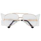 Crews 135 61110 Engineer Gold Frame Clear Lens Safety Glass
