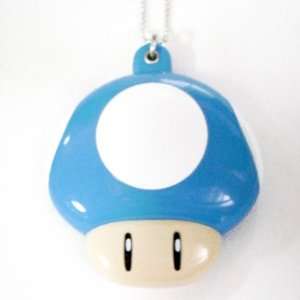 Mario Bros. Blue Mushroom Key Chain & Pocket Mirror