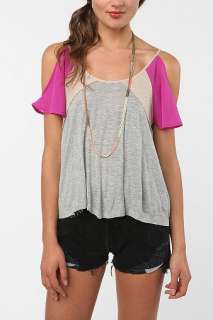 Lucca Couture Cold Shoulder Mix Tee   Urban Outfitters