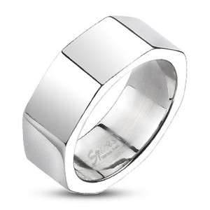 Stainless Steel Mens Plain Octagonal Band Ring Size 9 13  