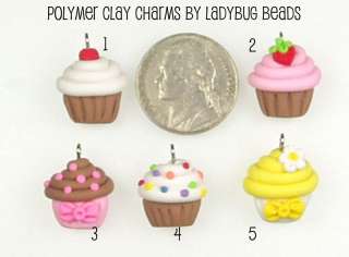 Cupcake Polymer Clay Charm  