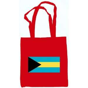 Bahamas Flag Canvas Tote Bag Red