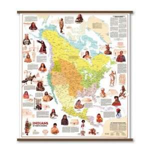  Rolled Map   Indian Tribes of North America