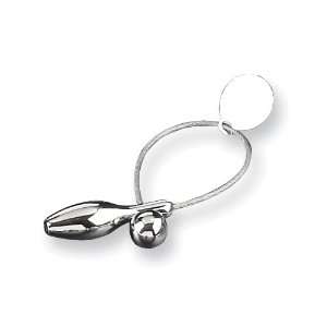  Silver plated Bowling Pin & Ball Key Ring: Jewelry