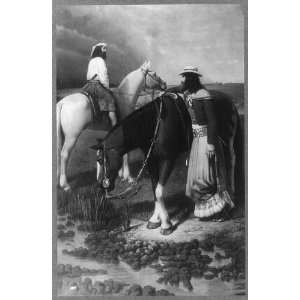  Two gauchos,horses,transportation,hats,clothing,reins 