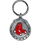 Boston RED SOX Key Chain Key Ring Solid PEWTER NEW MLB