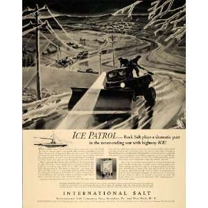   Ad International Rock Salt Illustration Ice Patrol   Original Print Ad