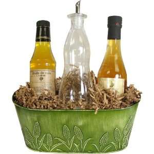 Walnut Oil and Walnut Vinegar Gift Basket Set with Cruet  