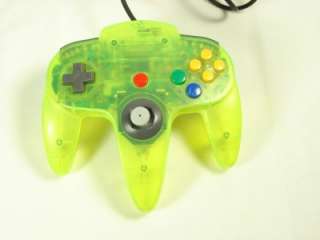 Official Nintendo 64 LIME GREEN TRANSPARENT Controller  