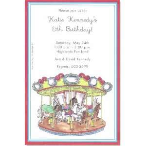  Kids Carousel Party Invitations Toys & Games