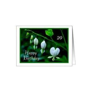  Happy Birthday to 20   White Hearts Card Toys & Games