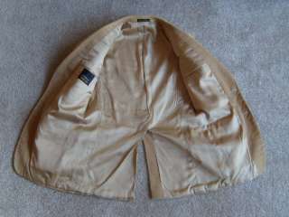 RARE Vtg Mens 3 Piece Tan CORDUROY Cotton Suit Blazer 38R & Pants 30 x 