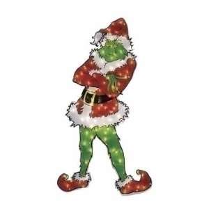  48 Dr. Seuss The Grinch in Santa Suit Lighted Christmas 