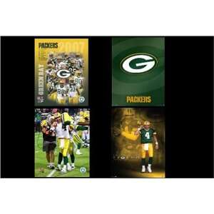  Green Bay Packers Football Magnets, Set of Four: Kitchen 