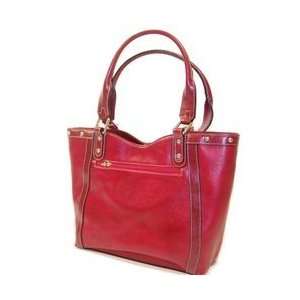  Rina Rich Bolster Handbag   Red 