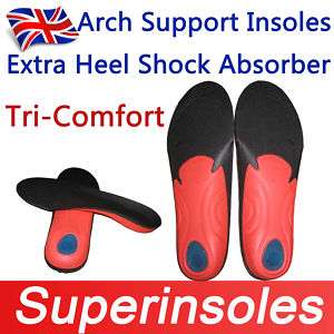 Gel Heel Shock Reduce Arch Support Pain Relief Insoles  