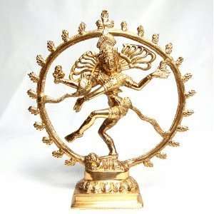 Shiva (Natraj)   4 Brass Statue   Made In India