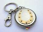   HORSESHOE Pocket Watch, Key Chain, Purse Charm, Geneva, Two Tone