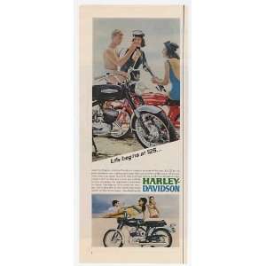  1967 Harley Davidson Rapido 125 Motorcycle Print Ad (14132 