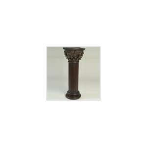    Corinthian Column Cherry Finish Decorative Pedestal