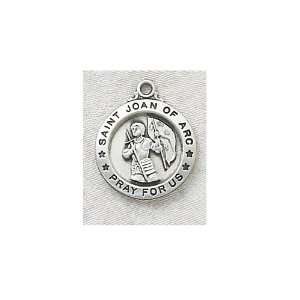  Sterling Silver St. Joan of Arc Medal with 18 inch chain 