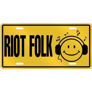   LISTEN RIOT FOLK  LICENSE PLATE SIGN MUSIC: Home & Kitchen