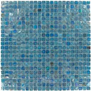   recycled 7/16 x 7/16 clear film faced mosaic in blue jeans: Home