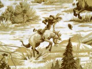 New Cowboy Cattle Drive Cow Western Country Farm Horse Toile Animal 
