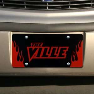   Cardinals Black Mirrored Flame License Plate: Sports & Outdoors