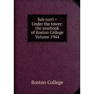  Sub turri  Under the tower the yearbook of Boston 