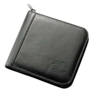  Calgary Flames Black Square Leather CD Case: Sports 