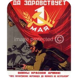  Long Live May 1St Russian WWii Propaganda MOUSE PAD 