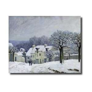 Place Du Chenil At Marlyleroi Snow 1876 Giclee Print 